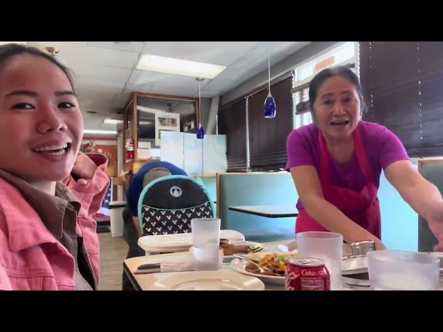 Our waitress is from Toledo Philippines! - Eating @ a Filipine restaurant with friends in Ohio, USA