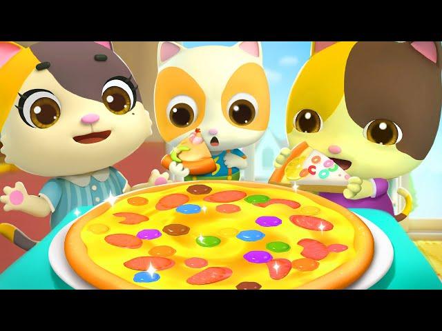 Baby Kitten Makes Yummy Pizza | Learn Colors for Kids | Nursery Rhymes | Kids Songs | BabyBus