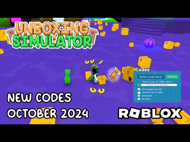 Roblox Unboxing Simulator New Codes October 2024