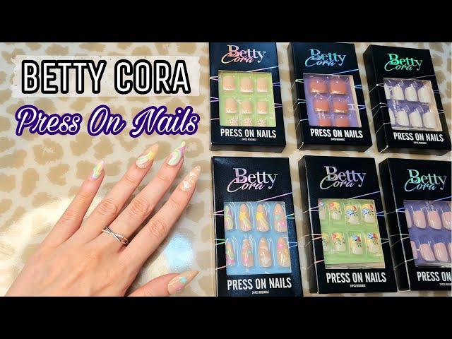 BETTY CORA PRESS ON NAILS Review and Application || Testing Betty Cora Press On Nails