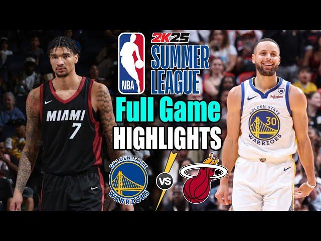 Golden State Warriors vs Miami Heat [FULL GAME] Highlights July 6, 2024 | 2024 NBA Summer League