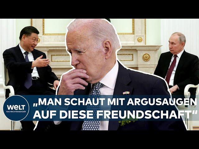 XI BESUCHT PUTIN: Misstrauen aus den USA - "Man glaubt nicht an den chinesischen Friedensplan"