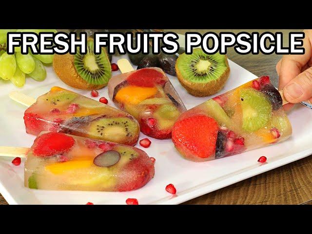 Homemade Fresh Fruit Popsicle - Natural Fruit Ice Cream