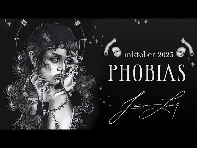 Phobias Inktober 2023 by Jessica Lauser TikTok Compilation // jlauserart