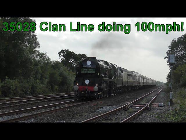 35028 Clan Line doing 100mph!