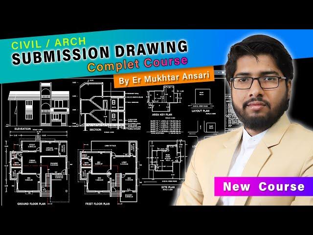 Complete Submission Drawing of Residential Building | 4 Sheets Explained