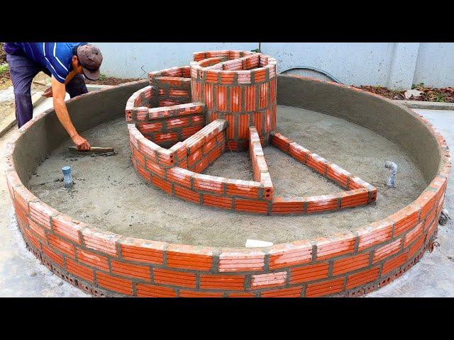 Make a Spiral Fish Tank from Brick and Cement