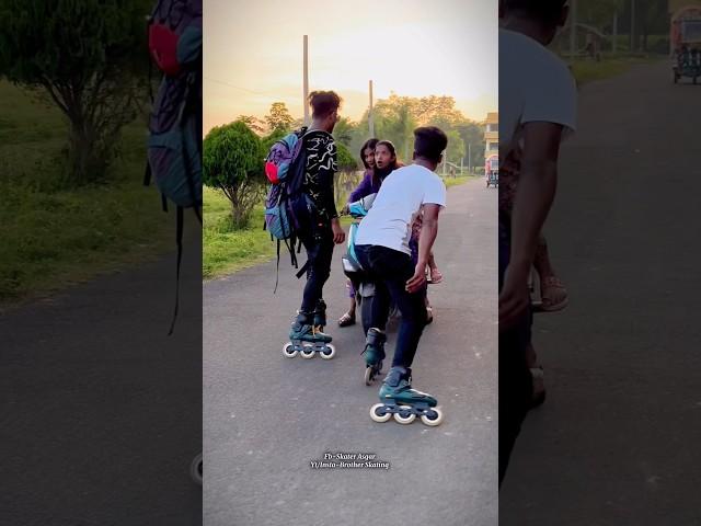 Skating with much energy #skating #brotherskating #road