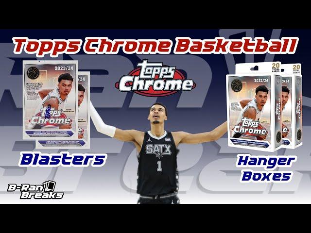 WEMBY Autographs? Are UNLICENSED cards FUN now? 2023-24 Topps Chrome Basketball Blasters & Hangers!