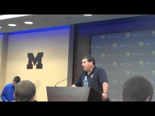 Michigan football coach Brady Hoke recaps SDSU, TE Kevin Koger impersonates Denard Robinson