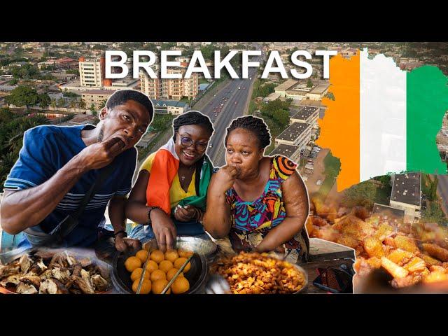 TASTING African Breakfast In ABIDJAN - Ivory Coast || COTE D'IVOIRE 