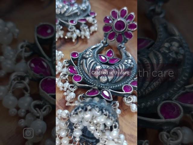 Introducing Bahar Jhumki - timeless piece handcrafted by local artisans of Jaipur in pure 925 silver