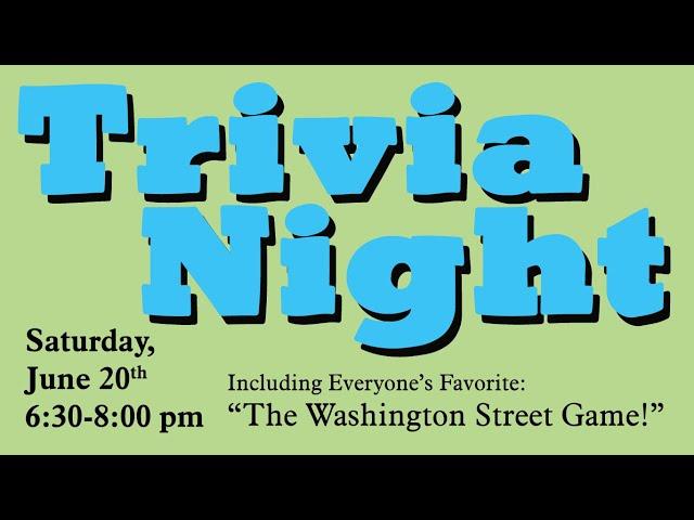 Hoboken Historical Museum Trivia Night!