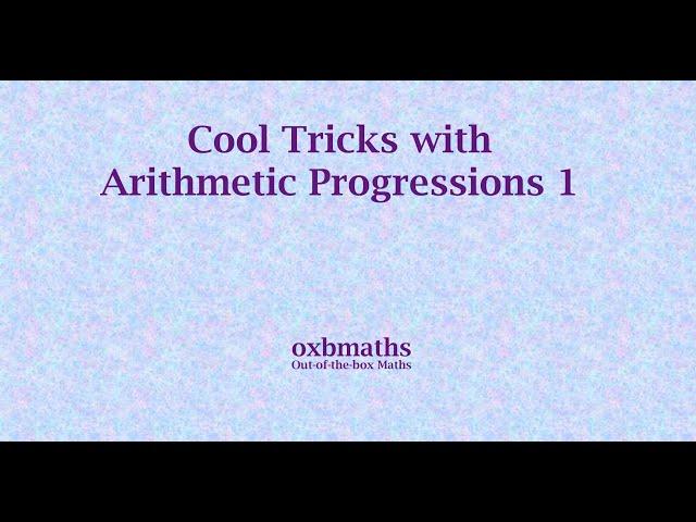 Cool Tricks with Arithmetic Progressions 1:  T(p)=q; T(q)=p