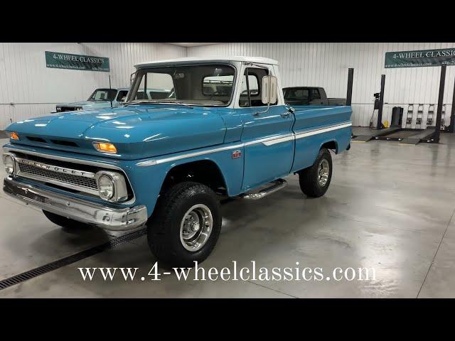 SOLD!!!!   BEAUTIFUL 1966 CHEVY K10 SHORT BOX PICKUP!! V8 WITH 4 SPEED MANUAL TRANSMISSION.