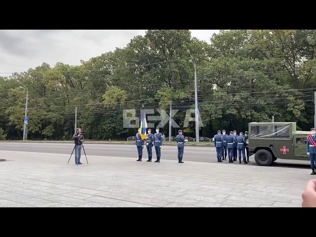 Церемония прощания с погибшим Виталием Вильховым