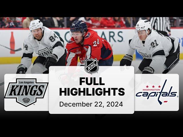 NHL Highlights | Kings vs. Capitals - December 22, 2024