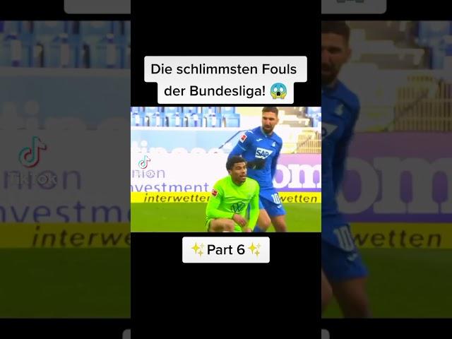 Die heftigsten Fouls Bundesliga!!  #shorts