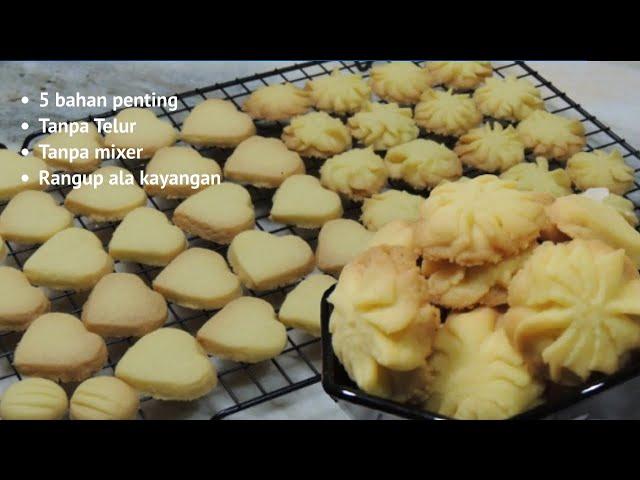 Biskut Butter@Butter Cookies | Cara Orang Kampung | Sukatan Cawan | Mudah, Rangup & Rasa Mahal