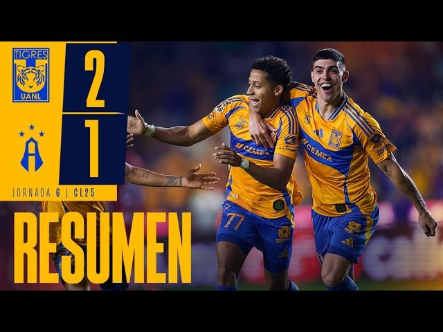  Resumen Liga MX | Tigres 2-1 Atlas | Jornada 6 | Clausura 2025