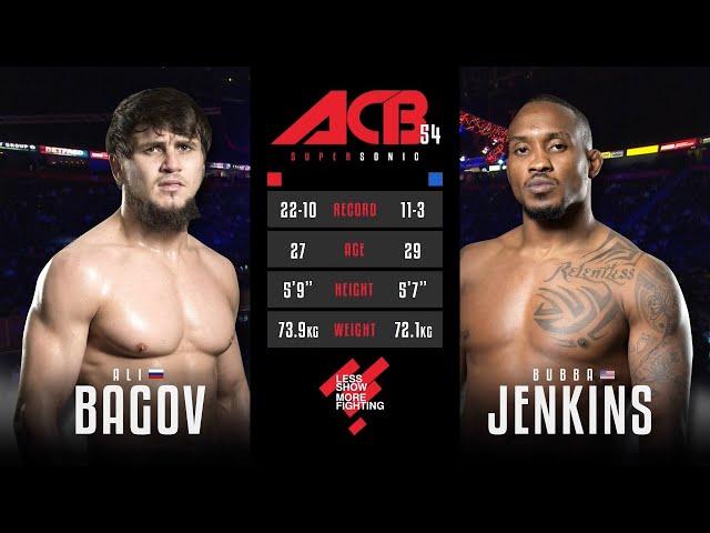 Али Багов vs. Бабба Дженкинс | Ali Bagov vs. Bubba Jenkins | ACB 54 - Supersonic