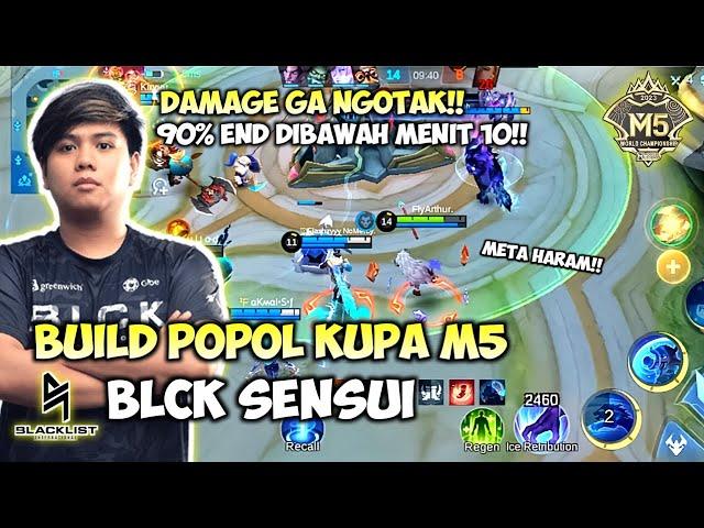 BUILD POPOL KUPA M5!! POPOL BLCK SENSUI!! 90% END DIBAWAH MENIT 10!! SAKIT BANGET!! | MOBILE LEGENDS