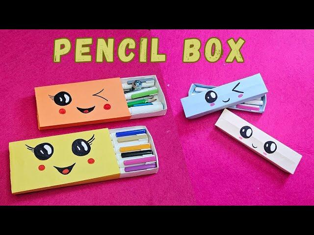 How to make Paper pencil box  _DIY pen pencil/box/ Paper Craft