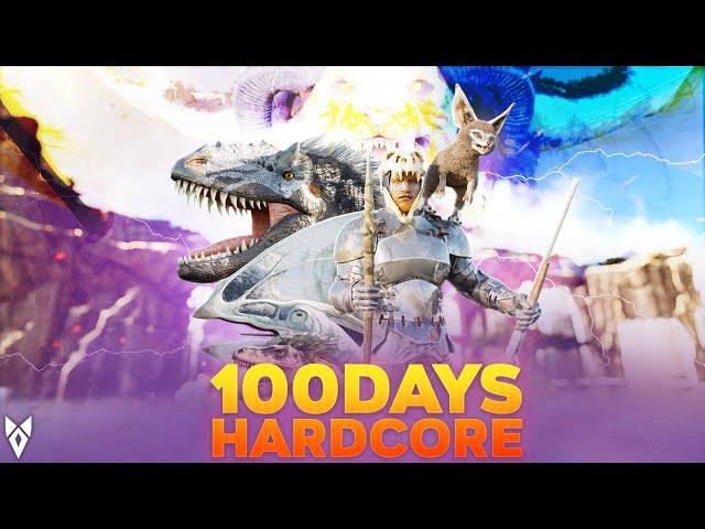 I SURVIVED 100 Days Hardcore In Ark: Valguero!!