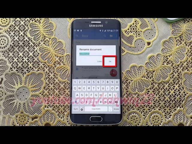 Google Docs : How to rename file on Android Phone