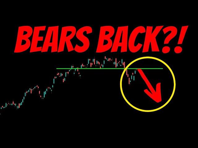 Are the Stock Market BEARS BACK?! Watch This!