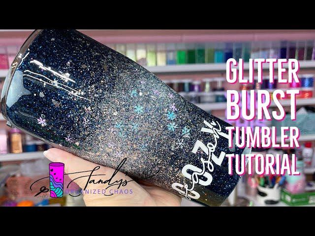 Classic Glitter Burst Tumbler Tutorial | beginner friendly