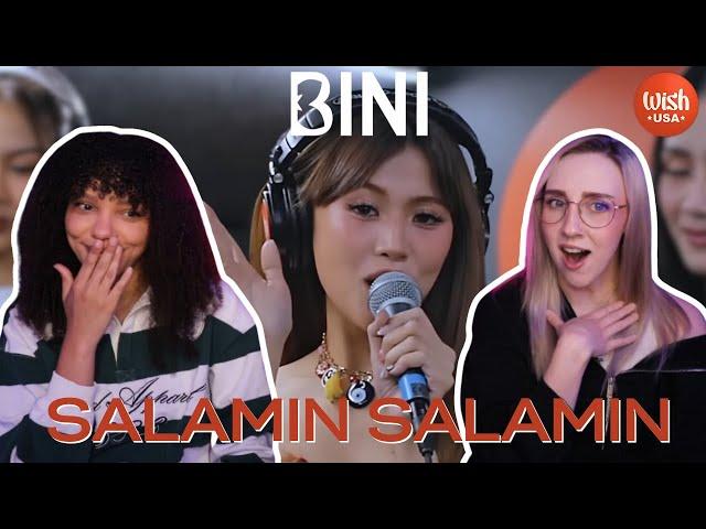 COUPLE REACTS TO BINI | "Salamin, Salamin" LIVE on the Wish USA Bus