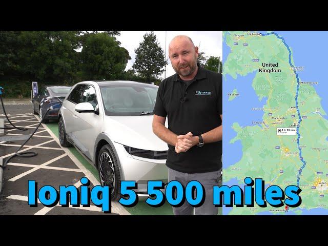 Hyundai Ioniq 5 road trip. 500 miles in a day cross-country! Efficiency and charging tested!