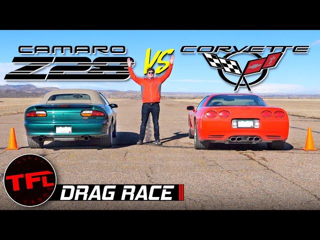 I Can't Believe How Close It Is! 1999 Chevy Corvette vs 1998 Chevy Camaro Z28 Drag Race