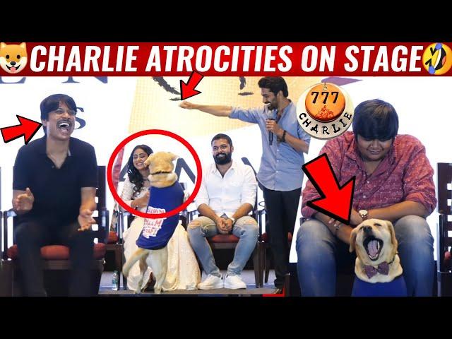 Charlie Dog Atrocities On Stage | 777 Charlie Press meet | SJ Suriya | Karthik Subburaj | Charlie 