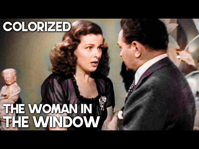 The Woman in the Window | COLORIZED | Film Noir | Full Movie | Crime Drama