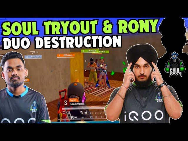 iQOOSouL Destruction  SouL New Player & Rony on Fire  Back To Back Aggressive Wipes  Team SouL 