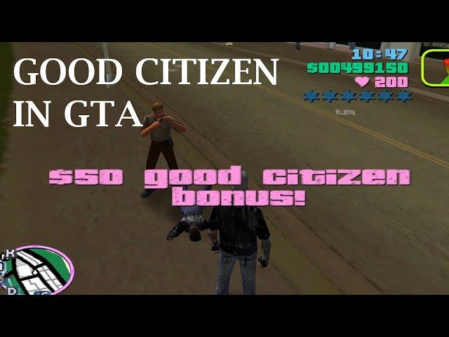 GOOD CITIZEN IN GTA VICE CITY || GET BONUS FROM POLICE