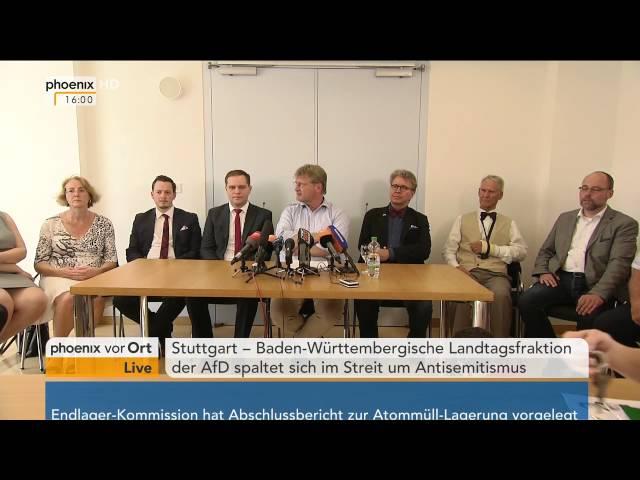 Spaltung der AfD-Landtagsfraktion in Baden-Württemberg: Jörg Meuthen am 05.07.2016