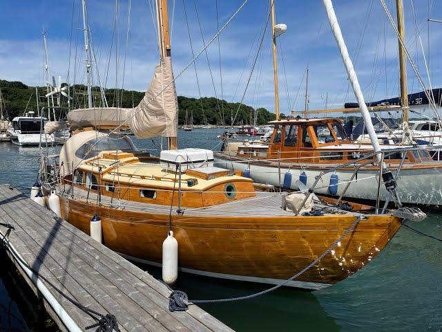 John Alden Malabar Sloop classic teak sailing yacht For Sale