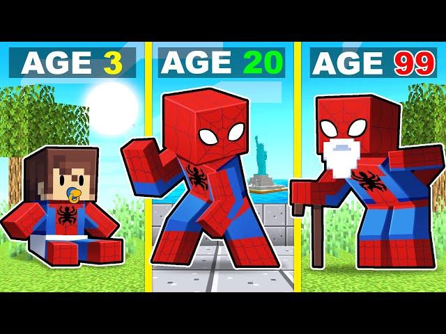 Surviving 99 Years As SPIDERMAN In Minecraft!