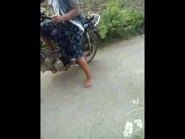 Lucu belajar motor nyungsep ke sawah