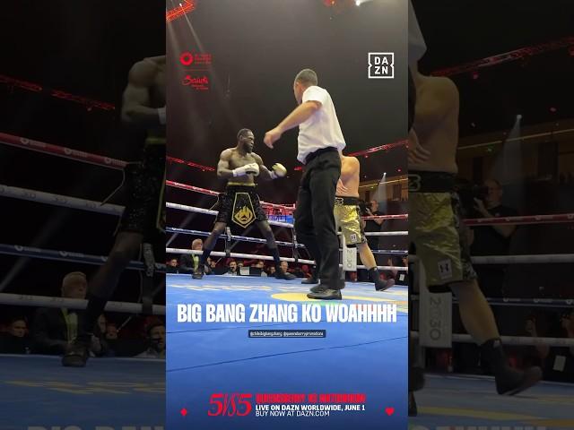 ZHILEI ZHANG KNOCKS OUT DEONTAY WILDER IN THE 5TH ROUND! #shorts #boxing