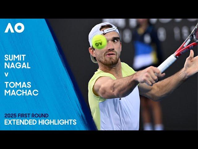 Sumit Nagal v Tomas Machac Extended Highlights | Australian Open 2025 First Round