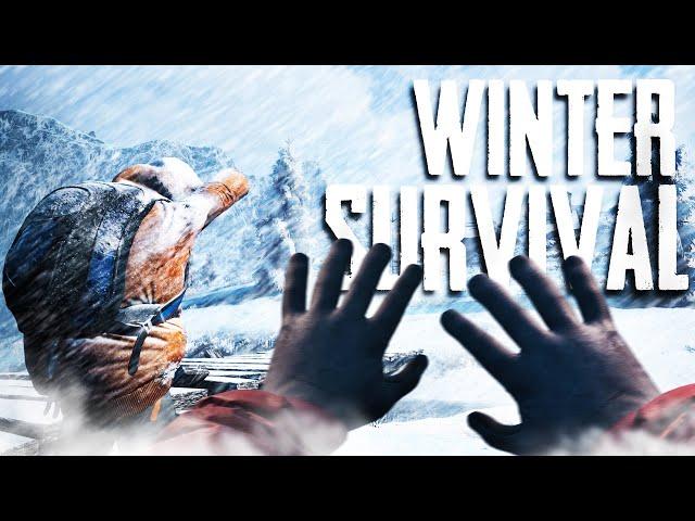 HUNTED BY A GRIZZLY! - Winter Survival Simulator