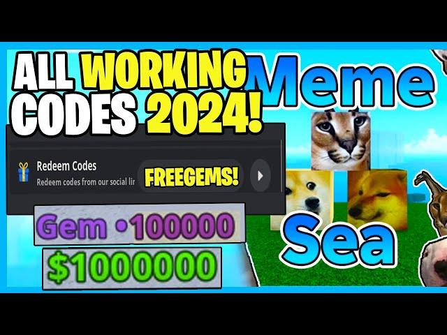 *NEW* ALL WORKING CODES FOR MEME SEA IN 2024! ROBLOX MEME SEA CODES