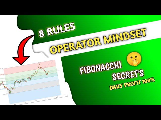 How To OPERATOR Trade On FIBONACCHI RETRACEMENT || 8 Secrets || Trading. #trading