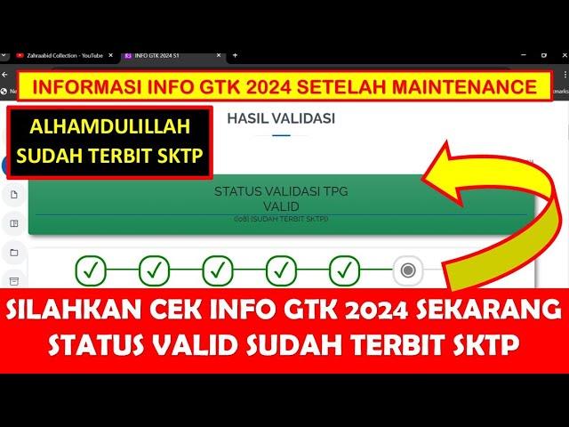 SILAHKAN CEK INFO GTK 2024 TERBARU, SEKARANG STATUS VALID SUDAH TERBIT SKTP