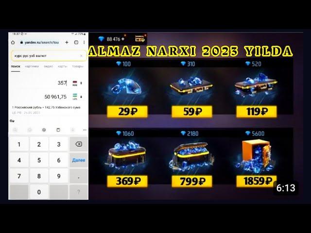 Free Fire almaz olish ²⁰²³ | Almaz narxi bunaqasi hali bo'lmagan🫣