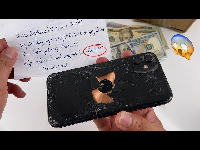 How to turn iPhone 11 Cracked into DIY iPhone 12, Destroyed Phone Restoration